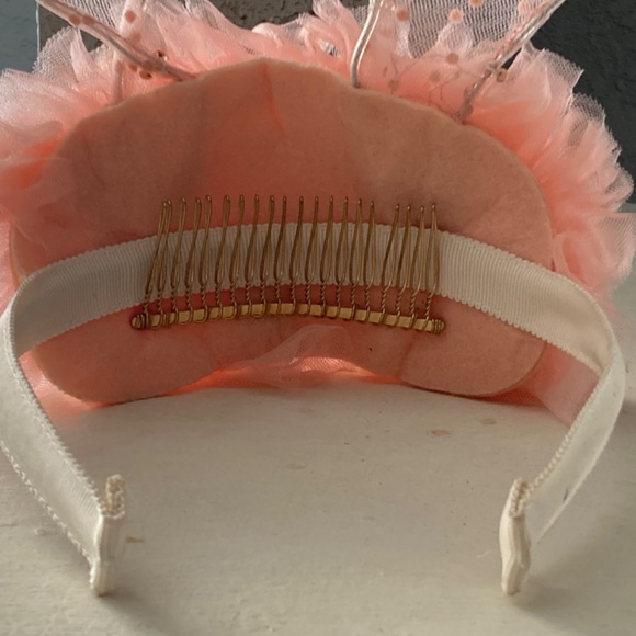 Handmade Bunny Rabbit Headband Headpiece Lace Ruffle Ears Bead White main image 10